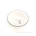 Pet Feeding Bowl 2 Sizes White Ceramic